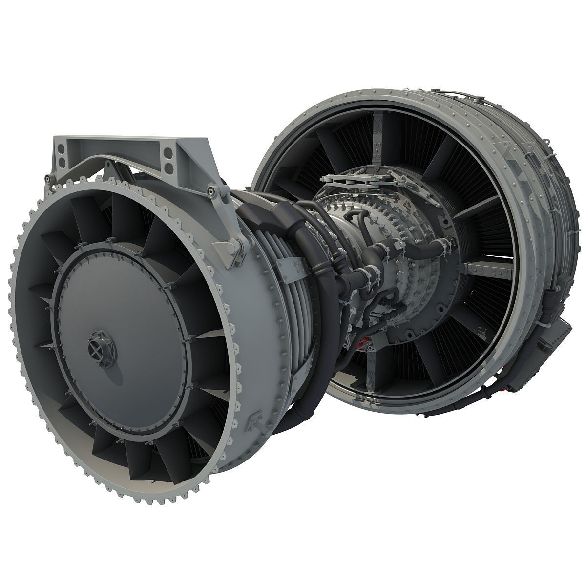 Turbofan Aircraft Engines Collection 3D model_4