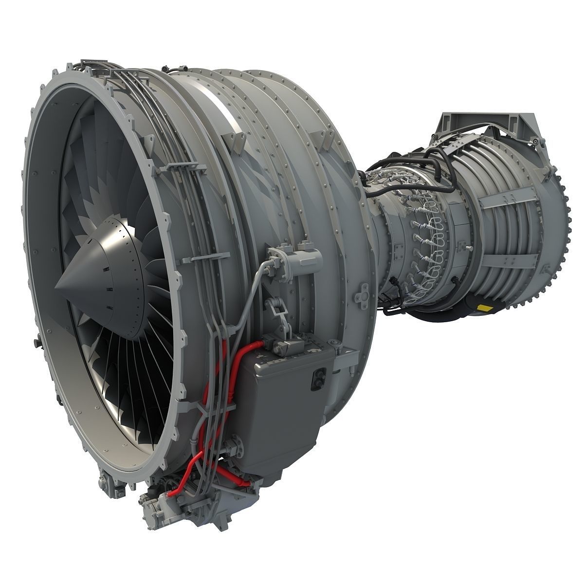 Turbofan Aircraft Engines Collection 3D model_28