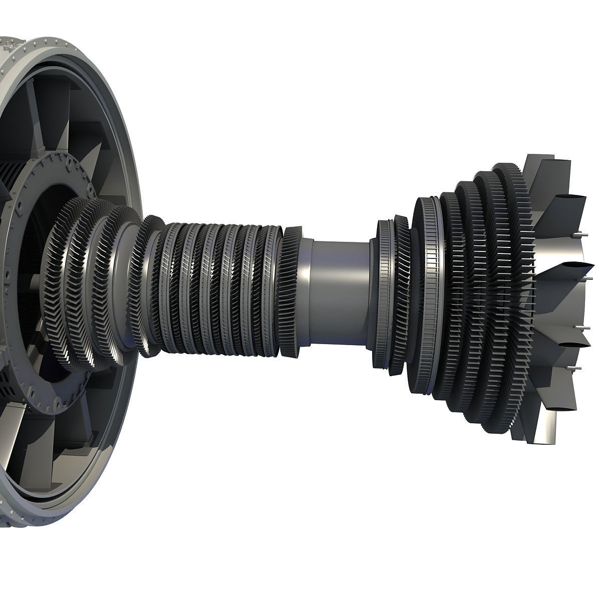 Turbofan Aircraft Engines Collection 3D model_10