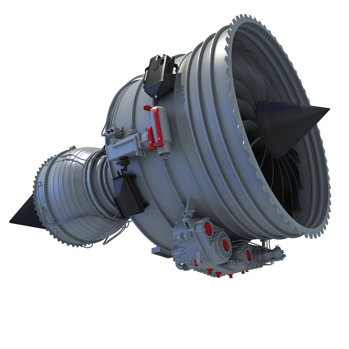 Turbofan Aircraft Engines Collection 3D model_15