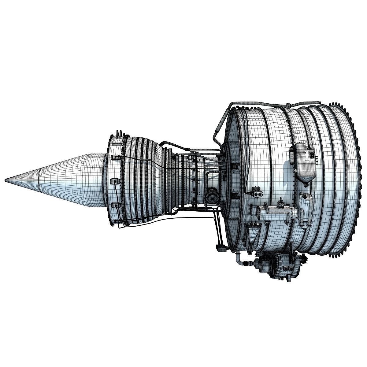 Turbofan Aircraft Engines Collection 3D model_44