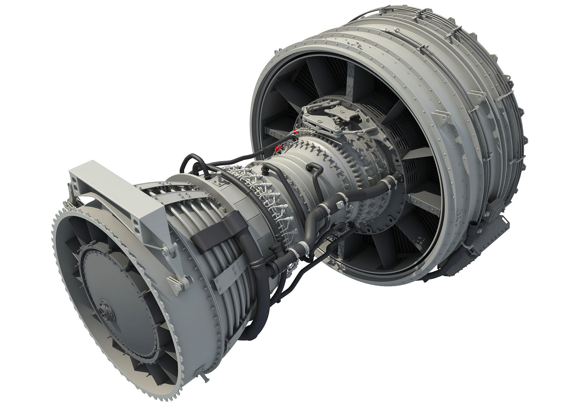 Turbofan Aircraft Engines Collection 3D model_42