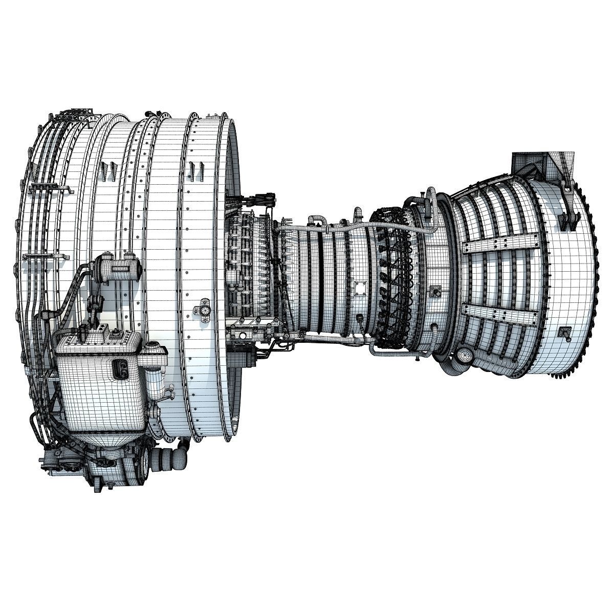 Turbofan Aircraft Engines Collection 3D model_57