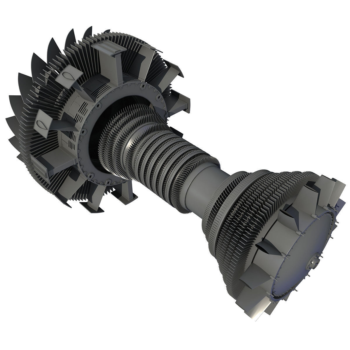 Turbofan Aircraft Engines Collection 3D model_29