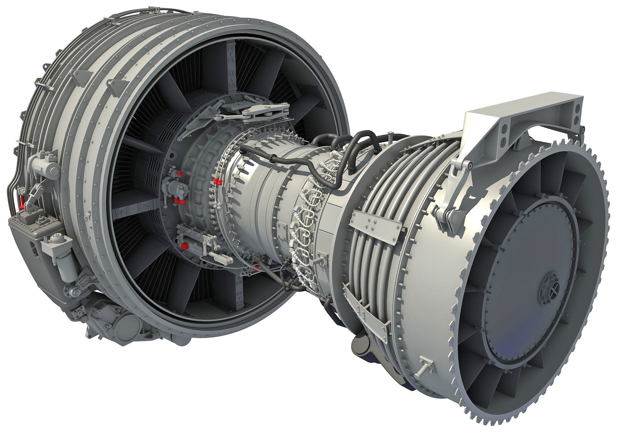 Turbofan Aircraft Engines Collection 3D model_11