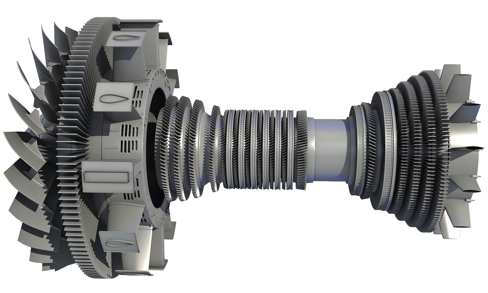 Turbofan Aircraft Engines Collection 3D model_56