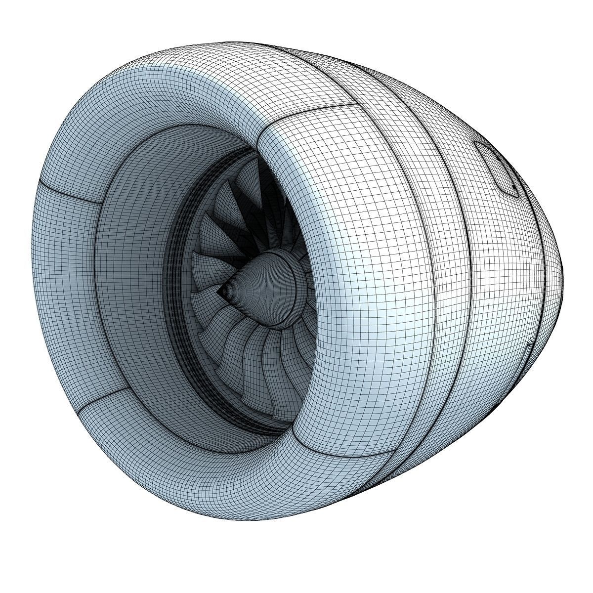 Turbofan Aircraft Engines Collection 3D model_37