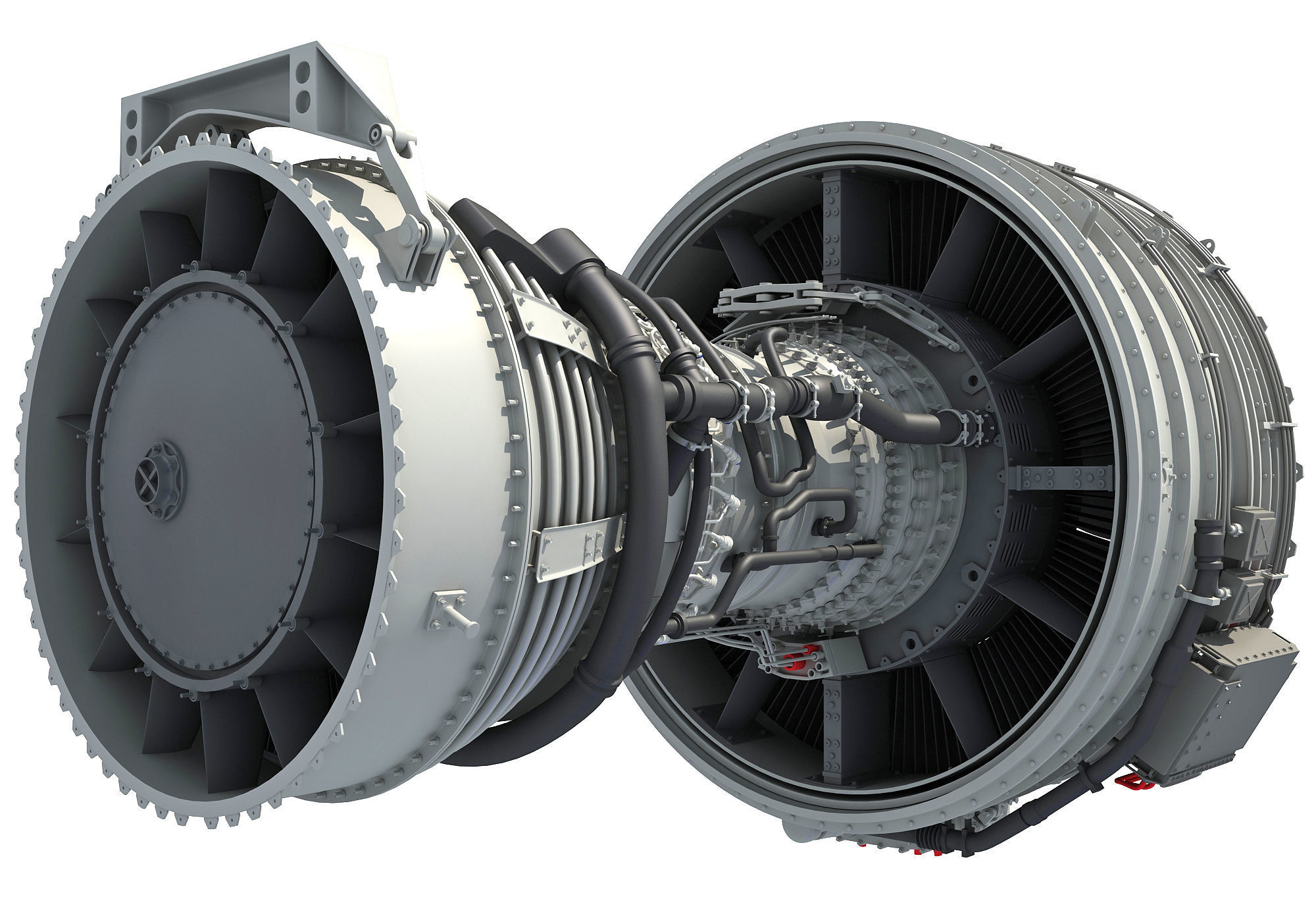 Turbofan Aircraft Engines Collection 3D model_6