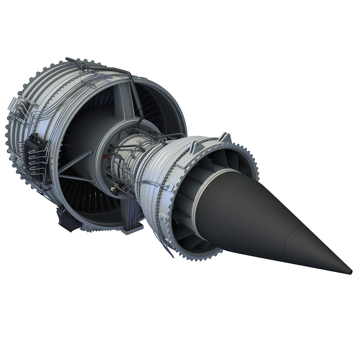 Turbofan Aircraft Engines Collection 3D model_27