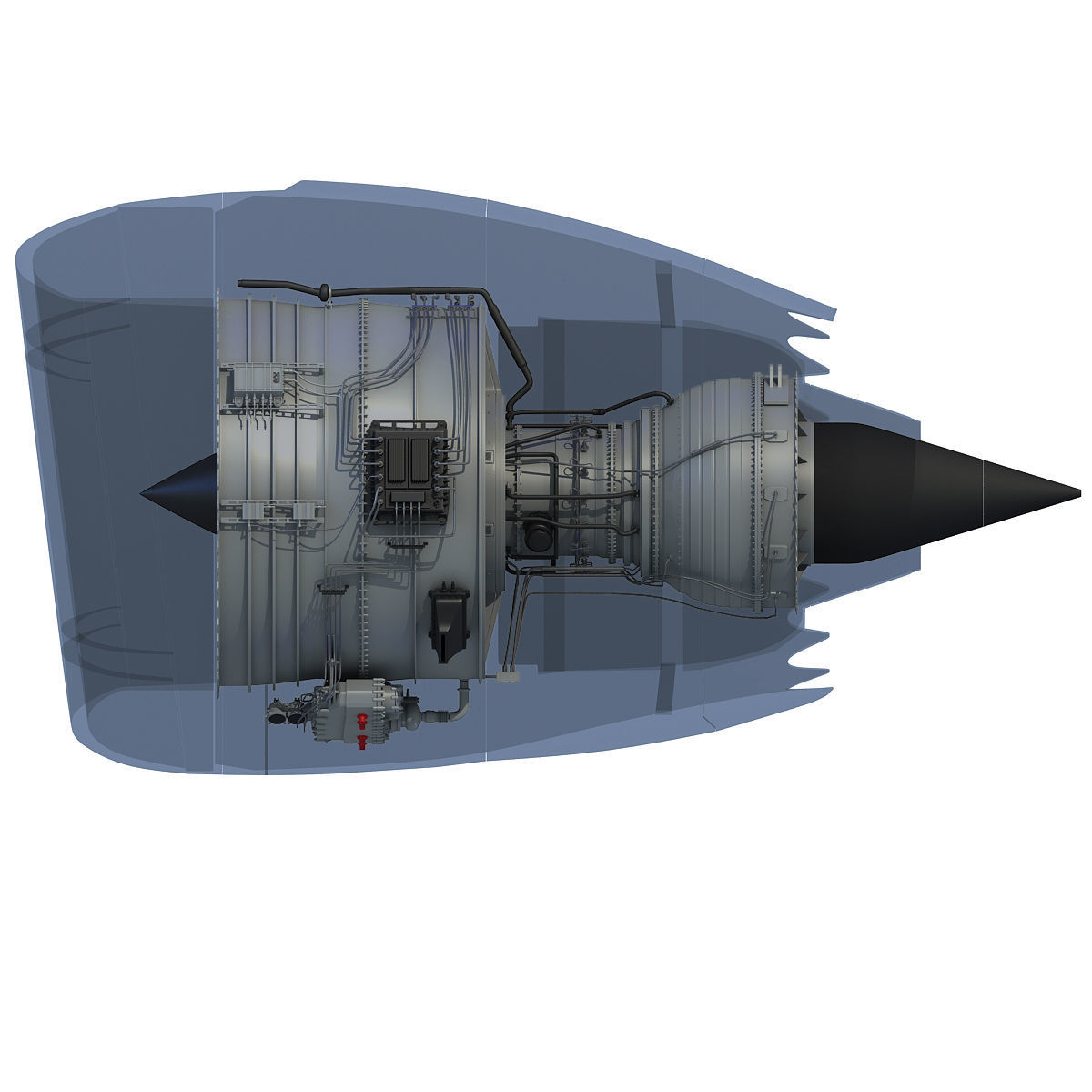 Turbofan Aircraft Engines Collection 3D model_23