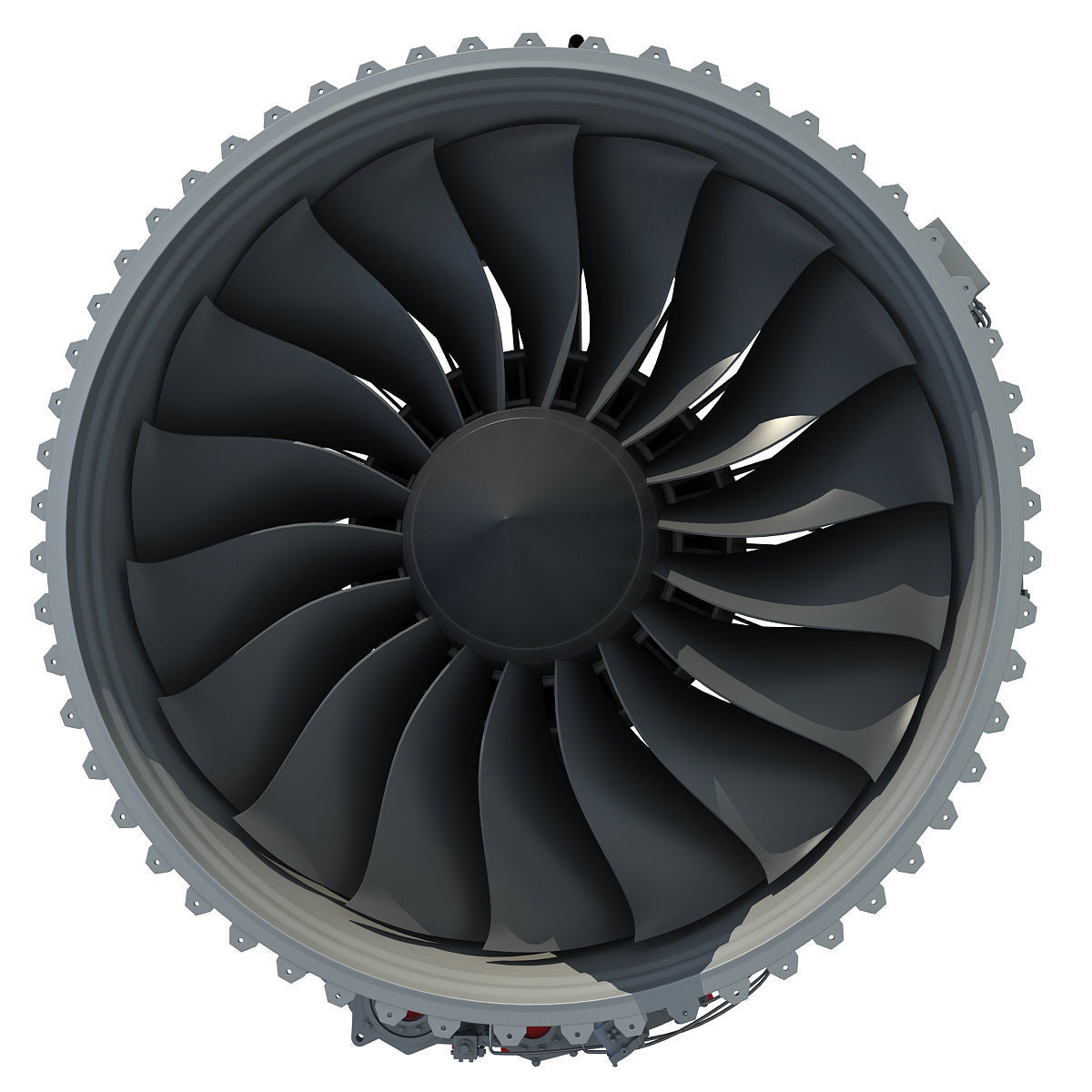Turbofan Aircraft Engines Collection 3D model_58