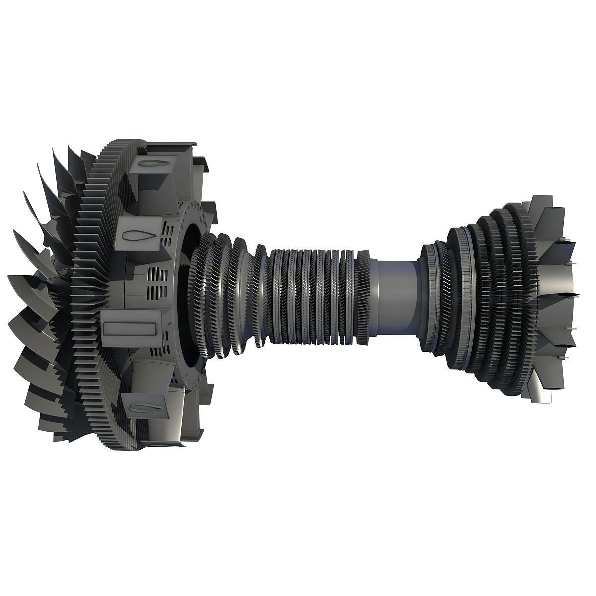 Turbofan Aircraft Engines Collection 3D model_19