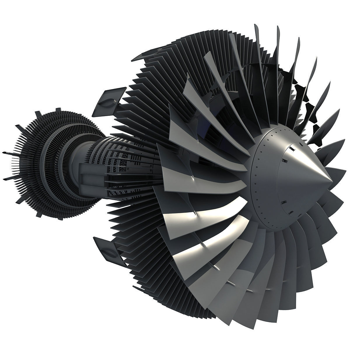 Turbofan Aircraft Engines Collection 3D model_53