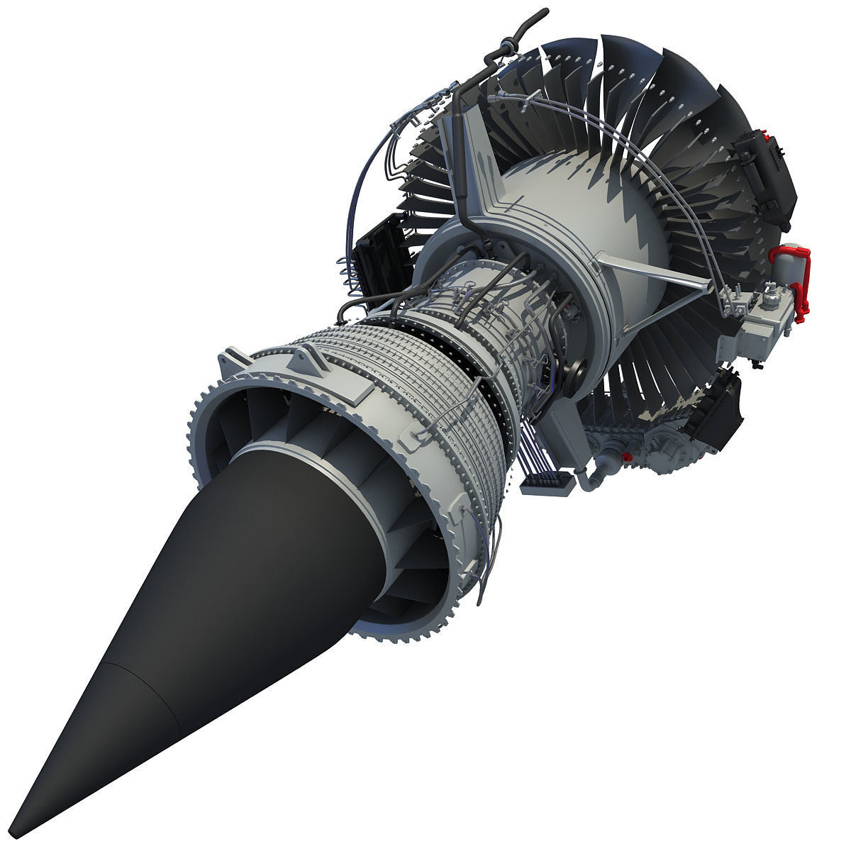 Turbofan Aircraft Engines Collection 3D model_32