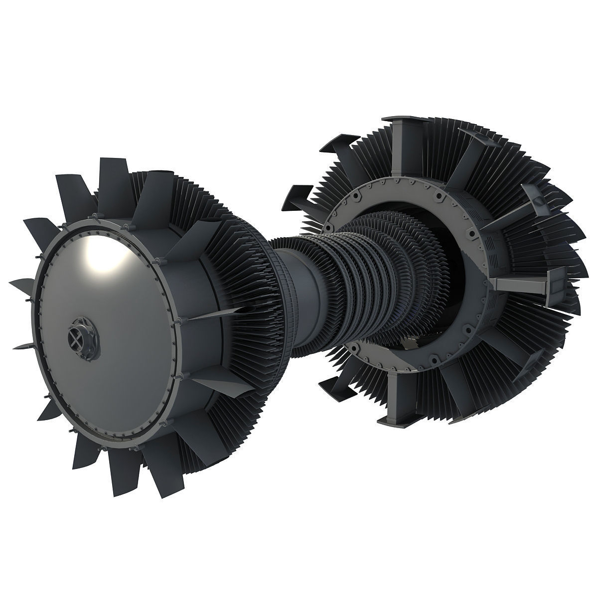 Turbofan Aircraft Engines Collection 3D model_16