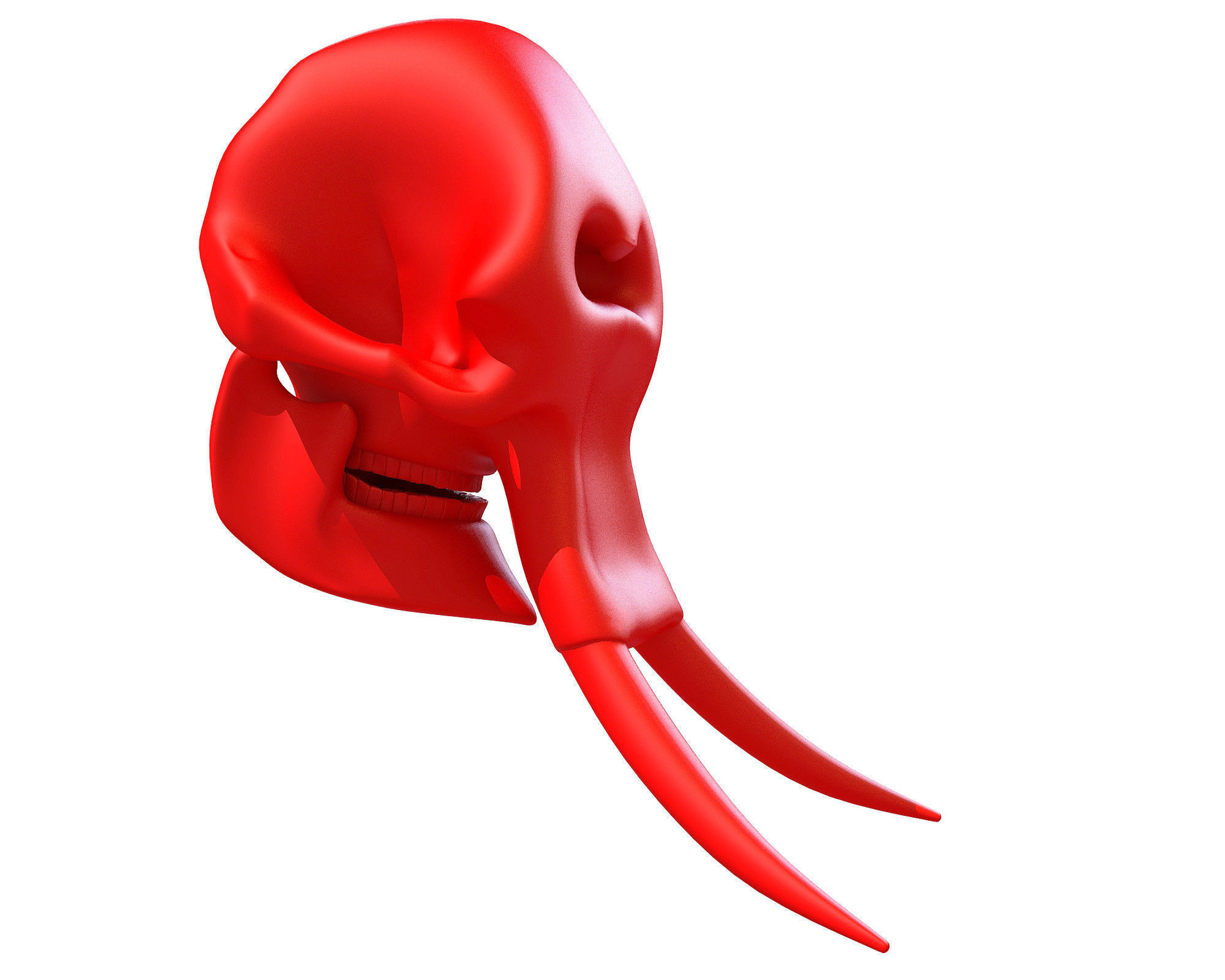 Printable Elephant Skull 3D model_5