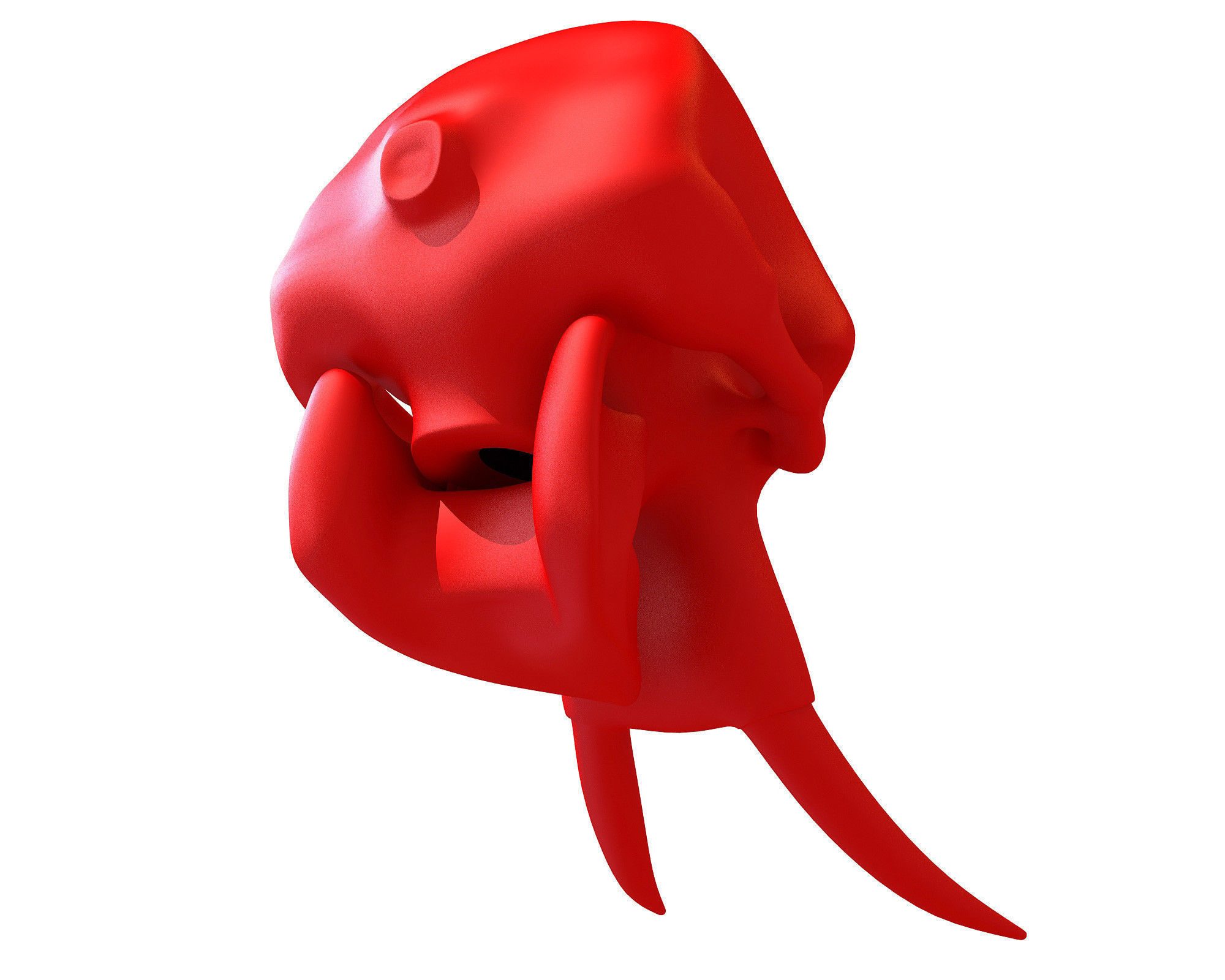 Printable Elephant Skull 3D model_4