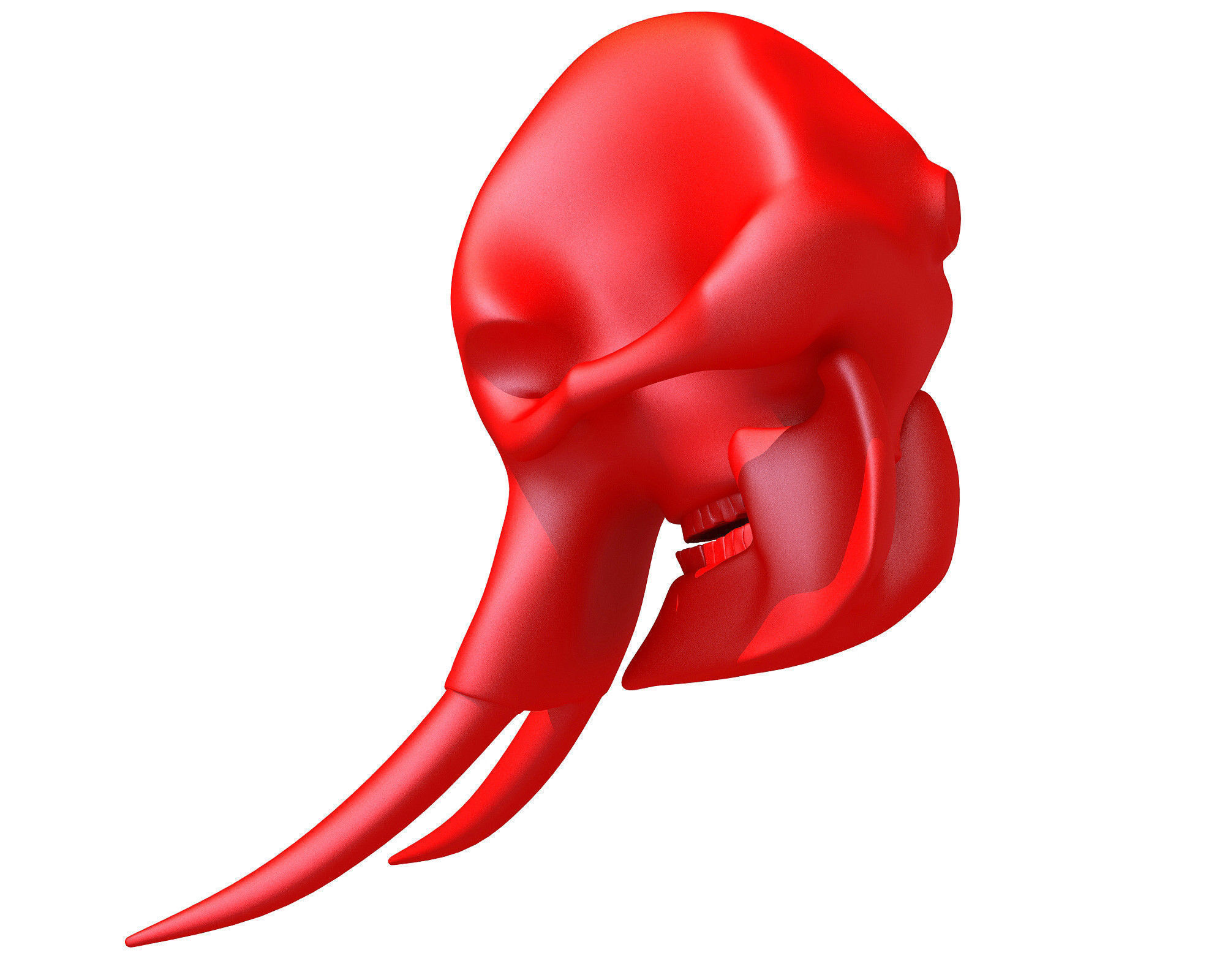 Printable Elephant Skull 3D model_2