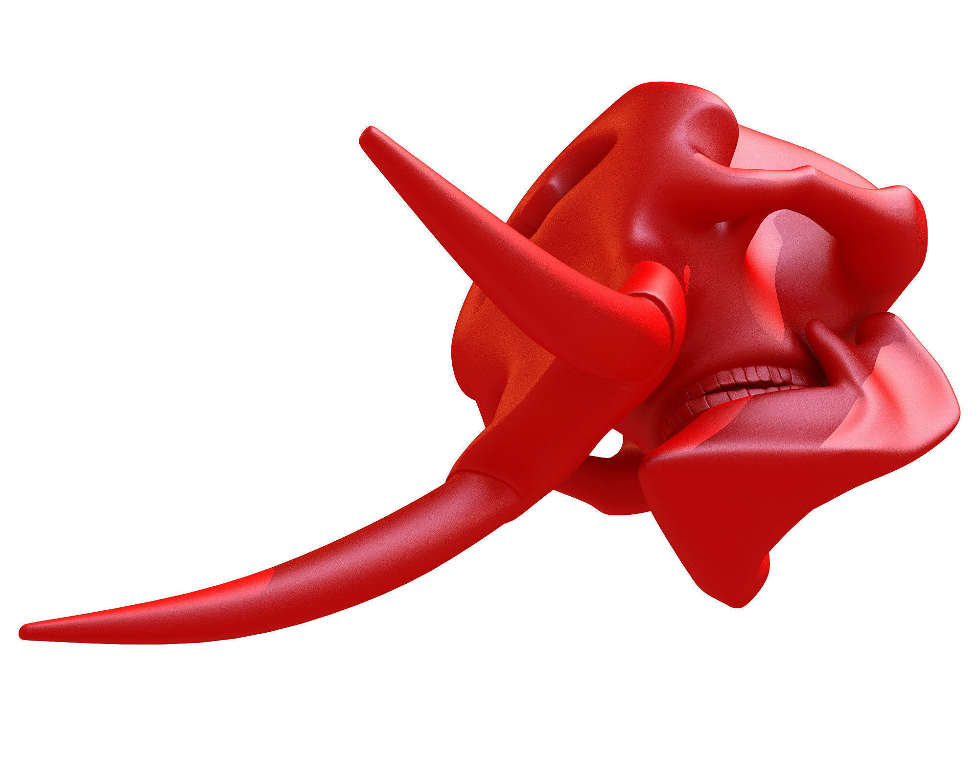 Printable Elephant Skull 3D model_3
