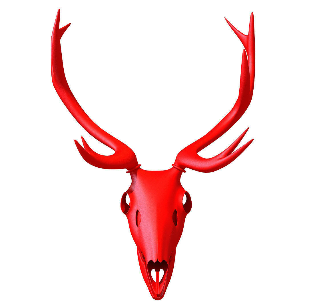 Printable Deer Skull 3D model_3