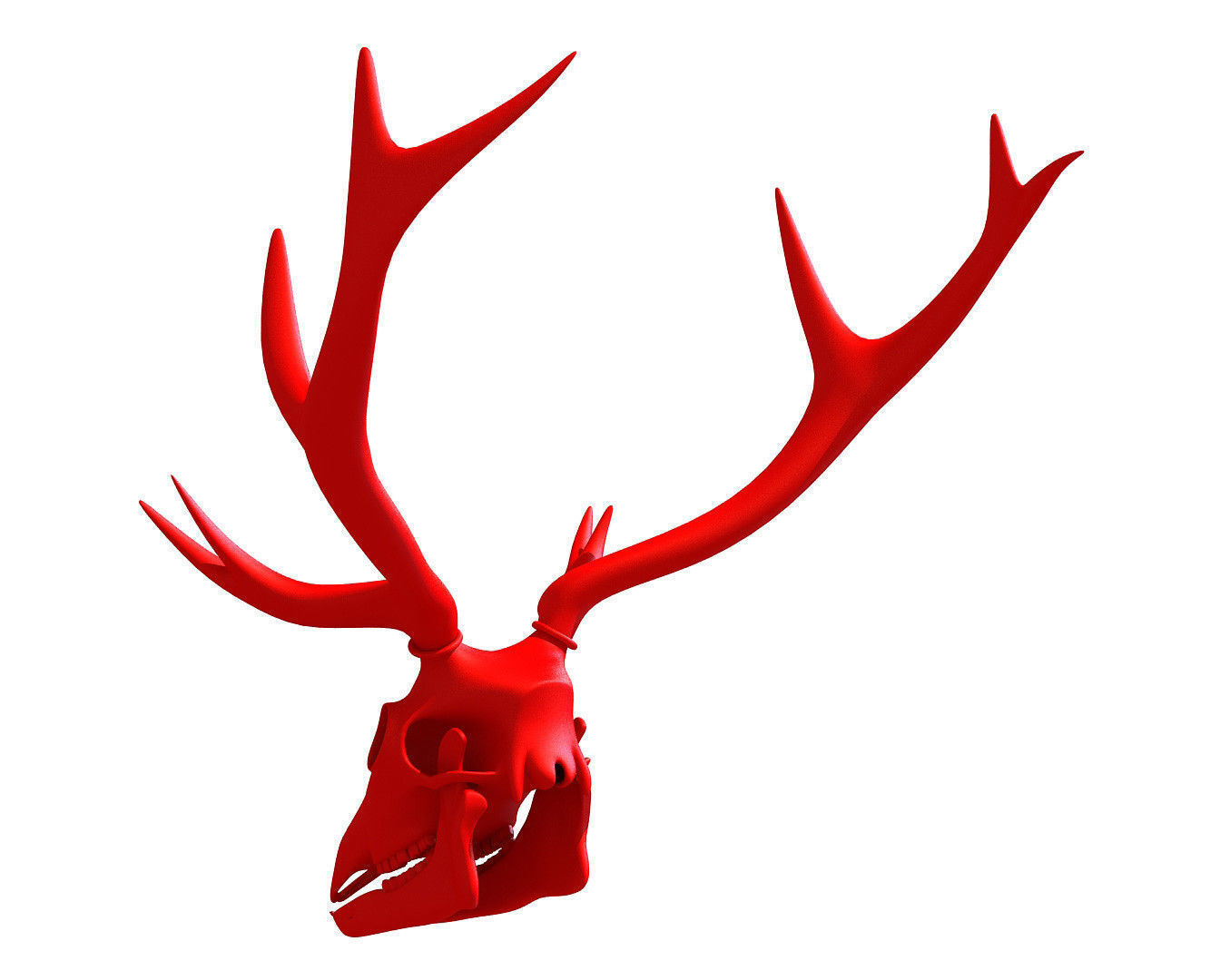 Printable Deer Skull 3D model_4
