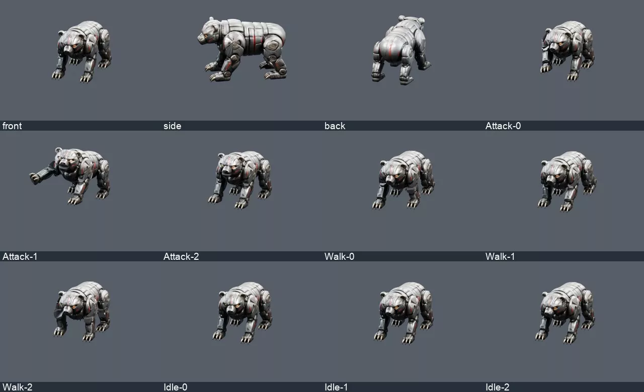 Beastlord Animated Mechanical Squad 3D model