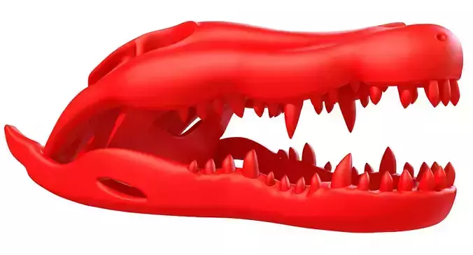 Printable Crocodile Skull 3D model