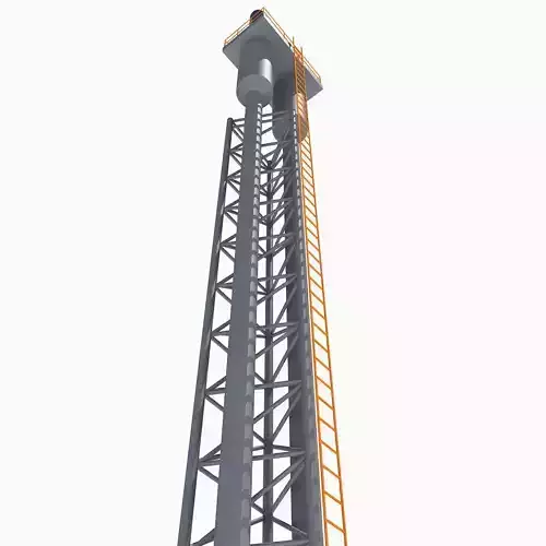 Tall Industrial Tower 6 3D model