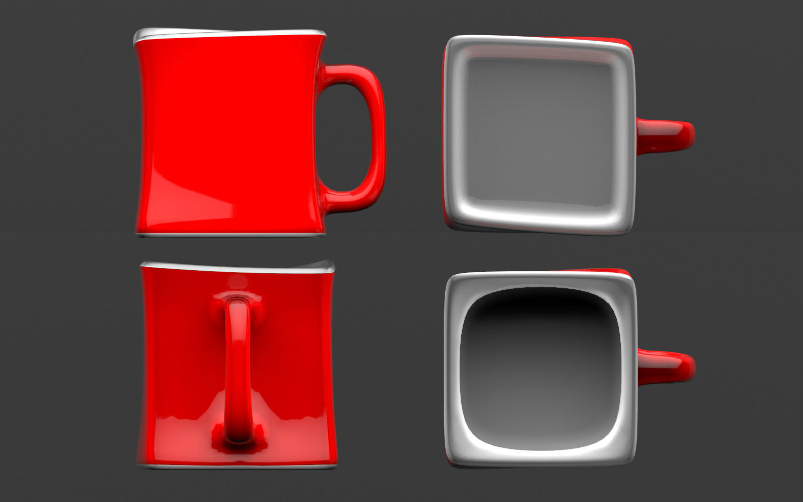 Coffee Mug Low-poly 3D model_2