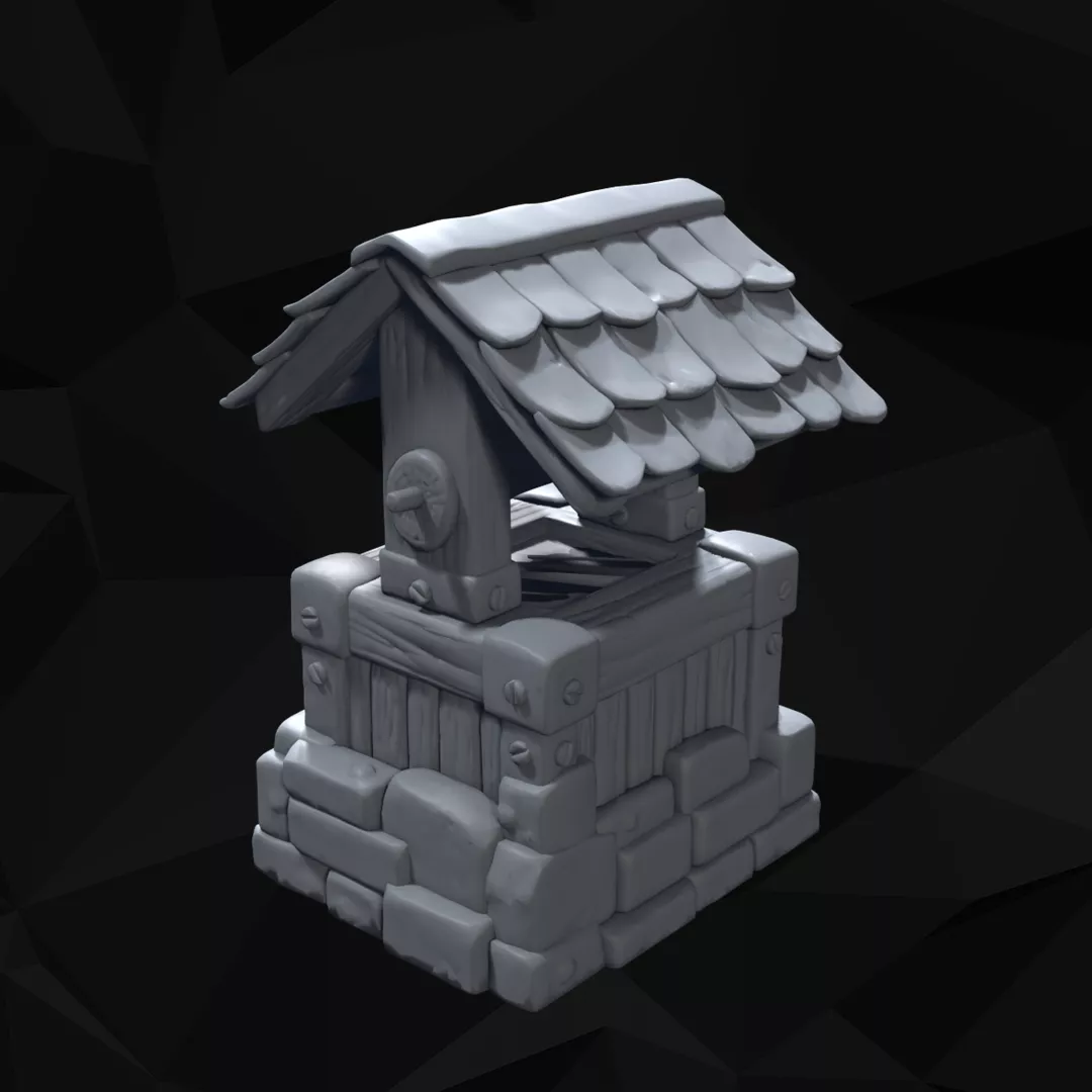 Farm Stone Well 2 Tabletop Scenery 3D print model