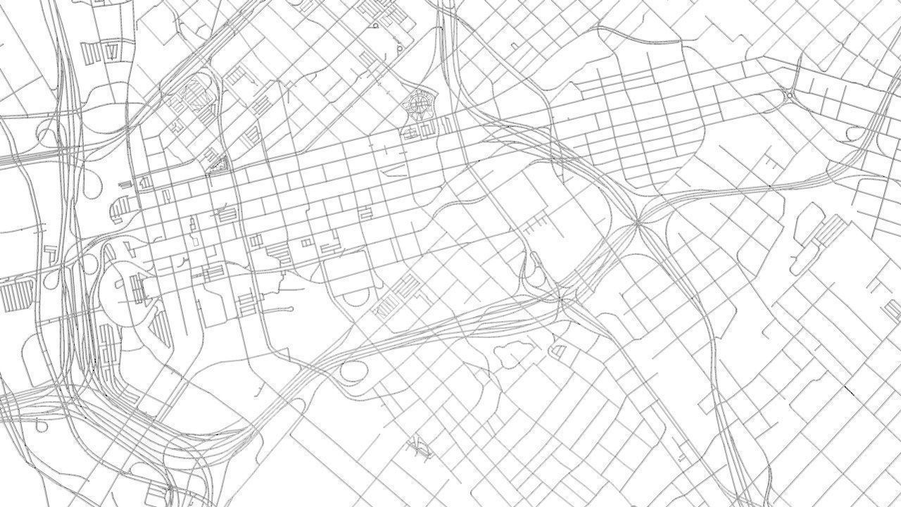 Dallas Road Network and Streets 3D model_9