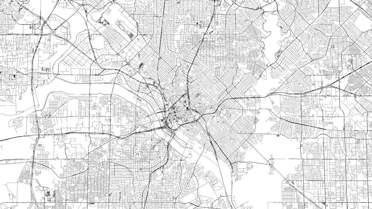 Dallas Road Network and Streets 3D model_10
