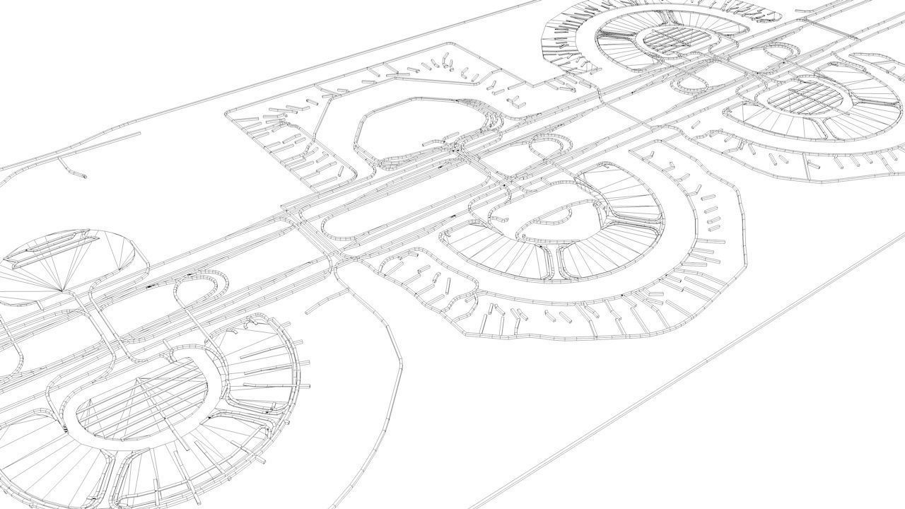 Dallas Road Network and Streets 3D model_12