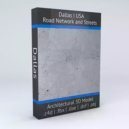 Dallas Road Network and Streets 3D model
