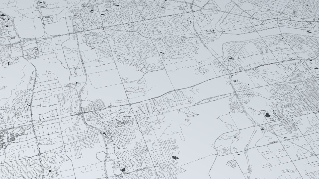 Dallas Road Network and Streets 3D model_2