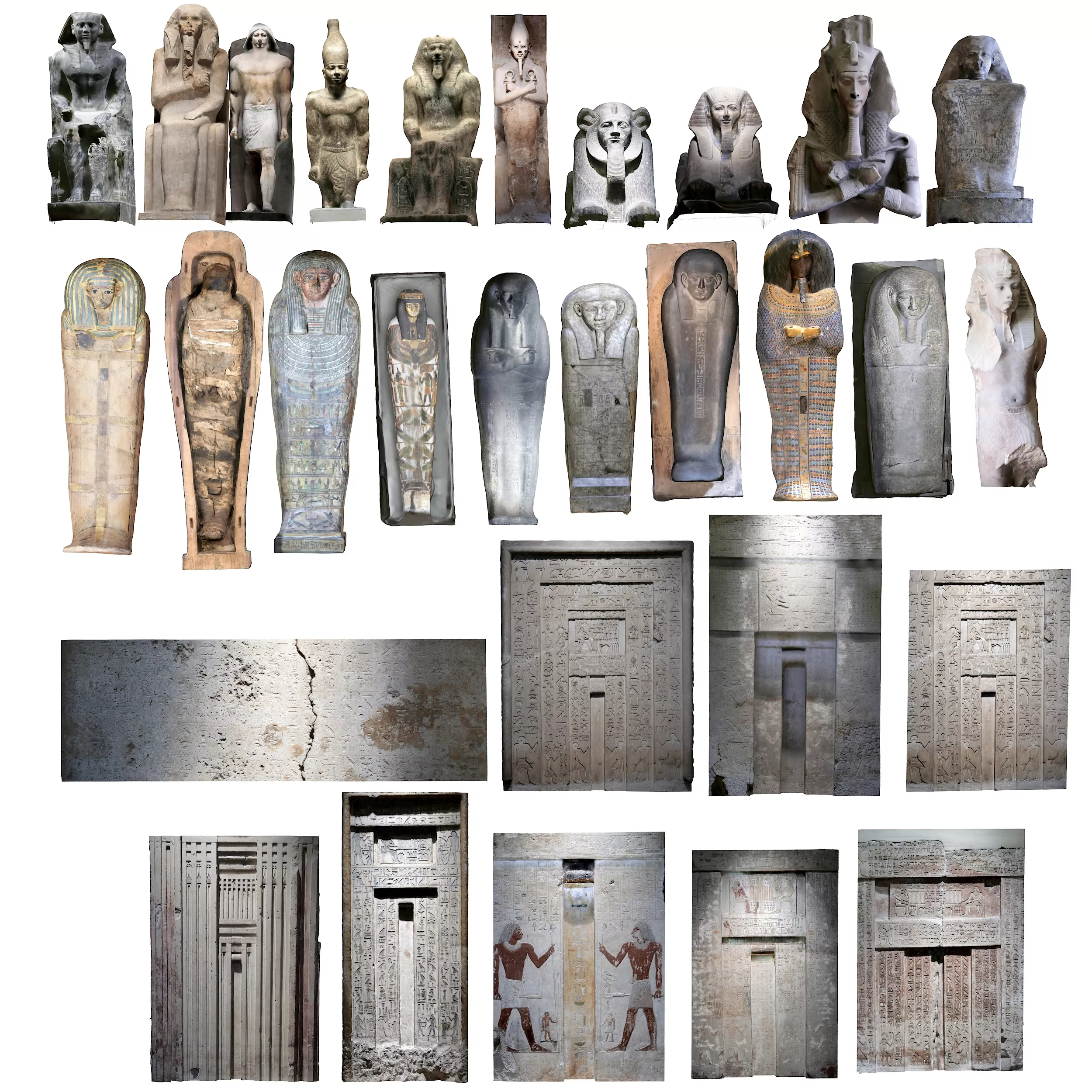 Egypt Ancient 3D Pack 29 High Detail Models Low-poly 3D model