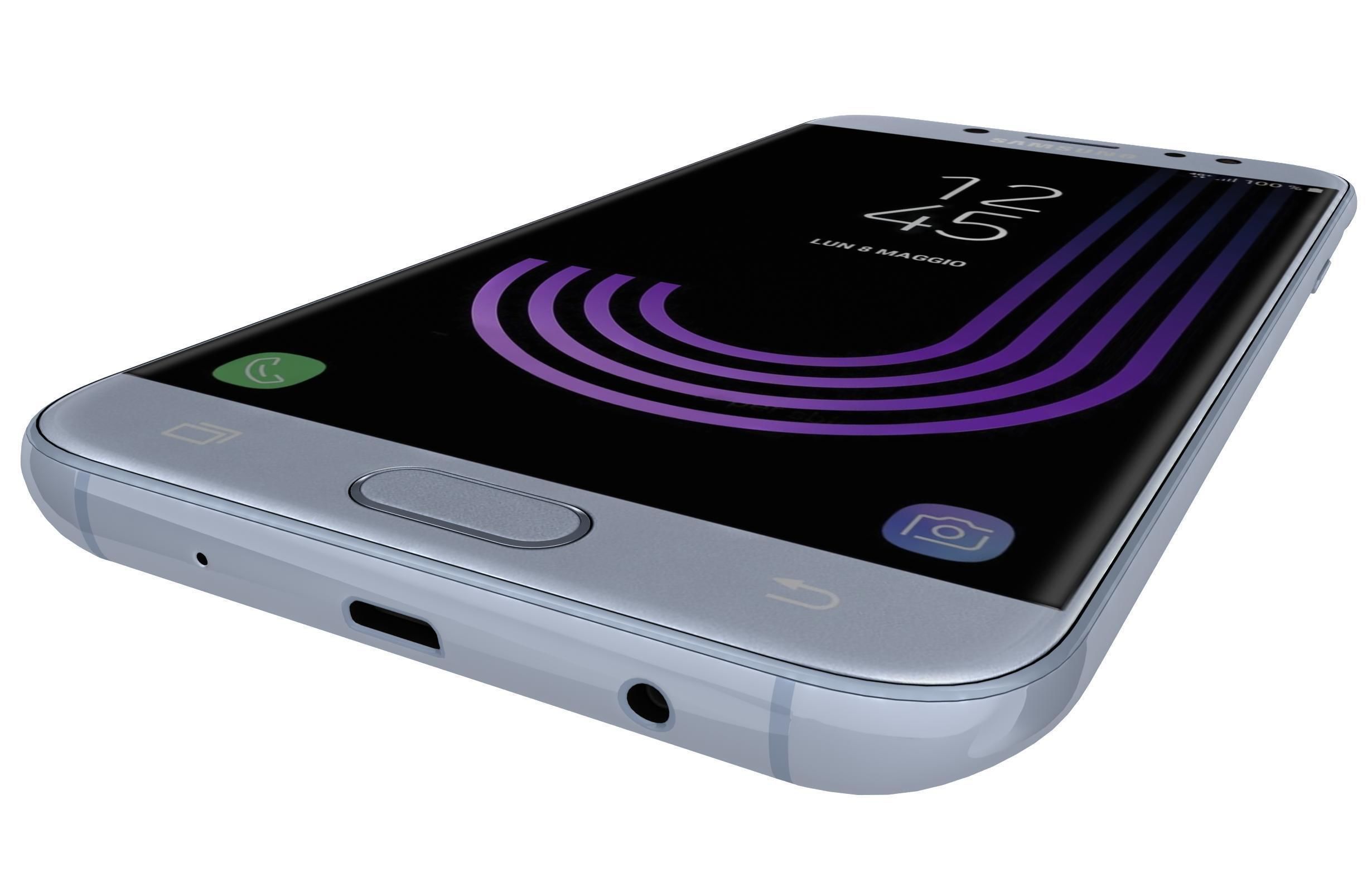 Samsung Galaxy J7 2017 Blue 3D model_7