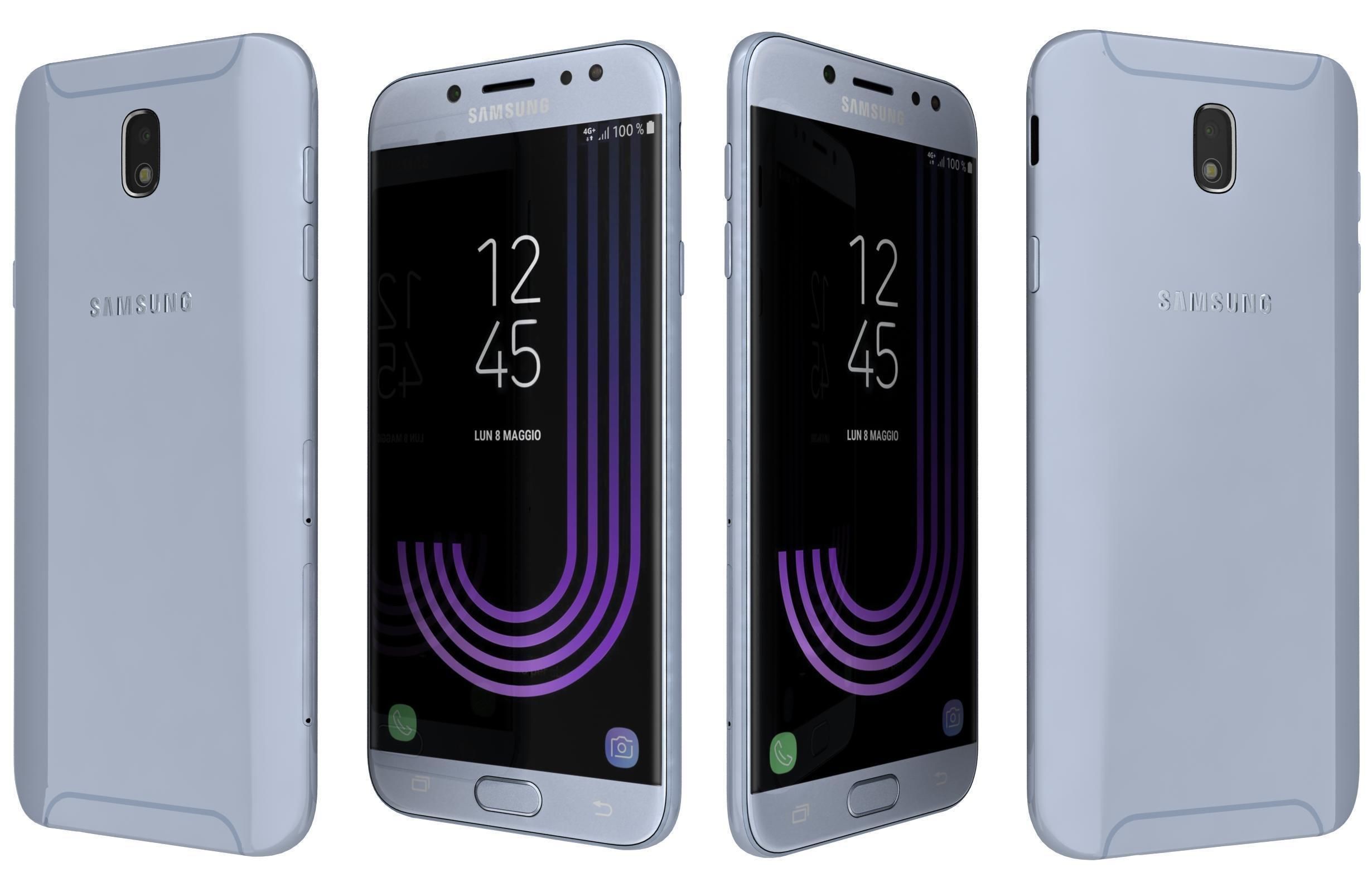 Samsung Galaxy J7 2017 Blue 3D model_1
