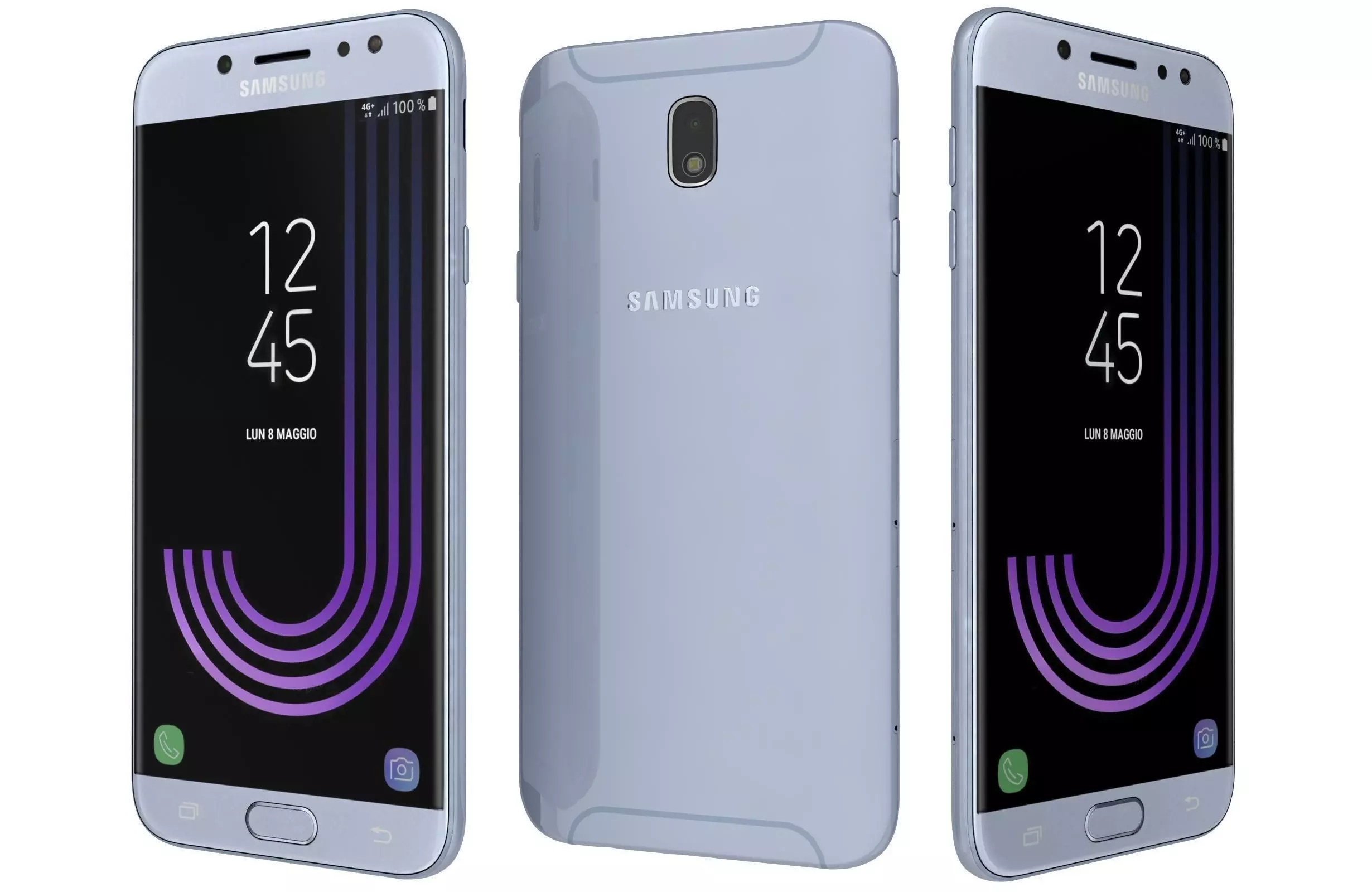 Samsung Galaxy J7 2017 Blue 3D model_0