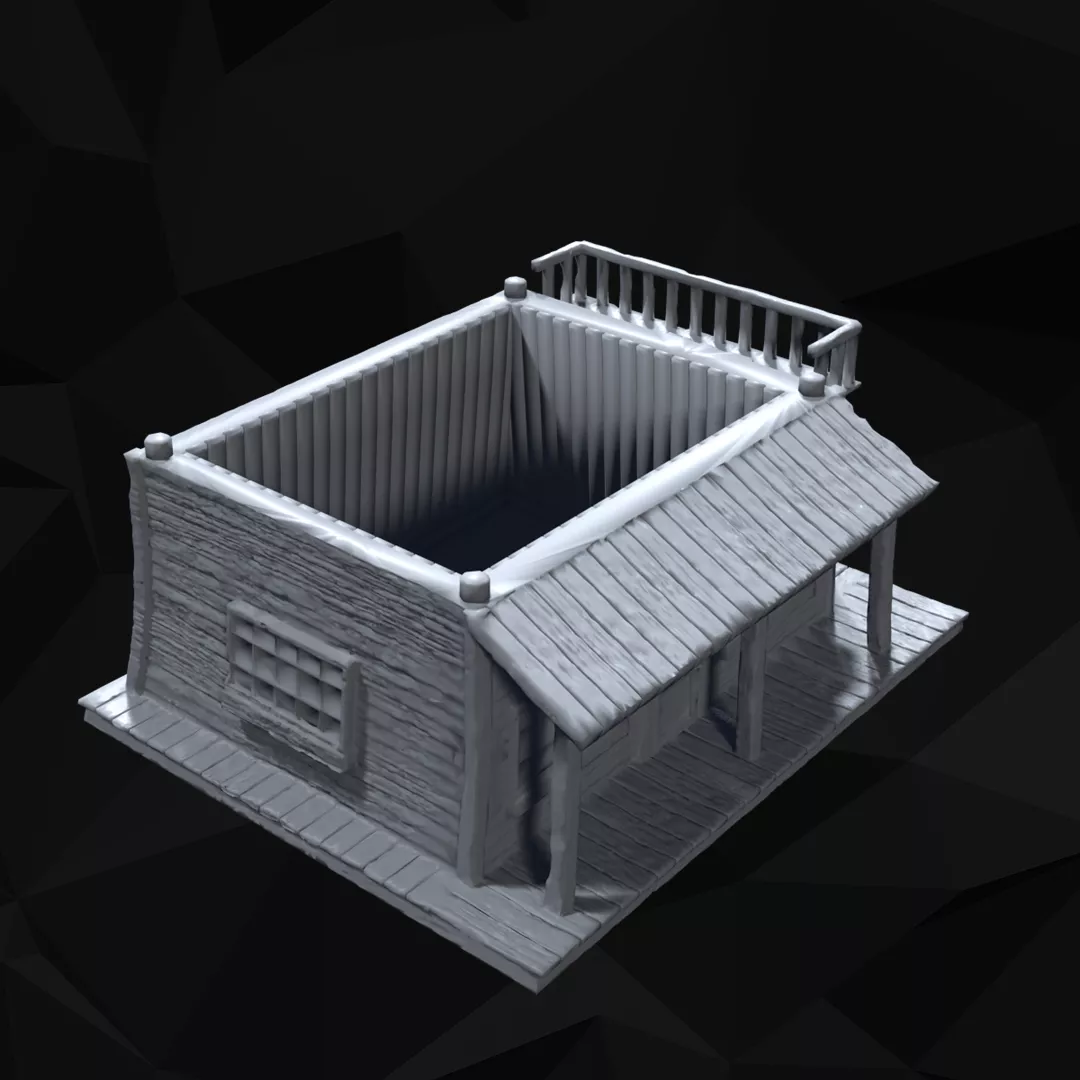 Wild West Saloon Tabletop Terrain 3D print model
