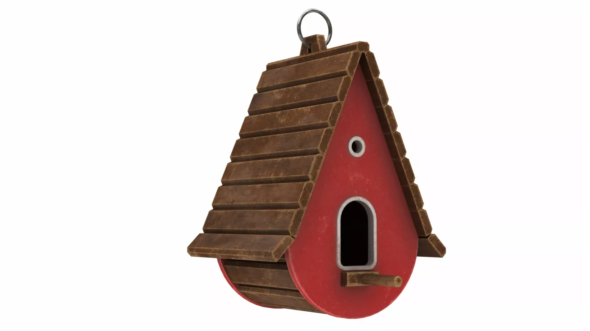Bird Wooden House 2 Low-poly 3D model