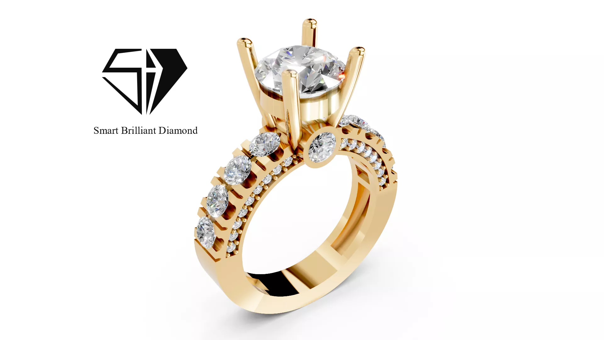 Wedding bridal solitaire jewelry ring sr0169 3D print model