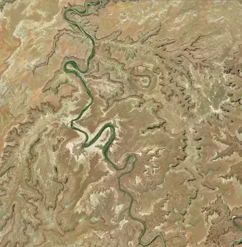 Canyonlands satellite utah river