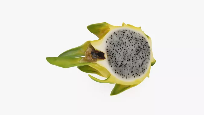 Yellow Dragon Fruit Half 01