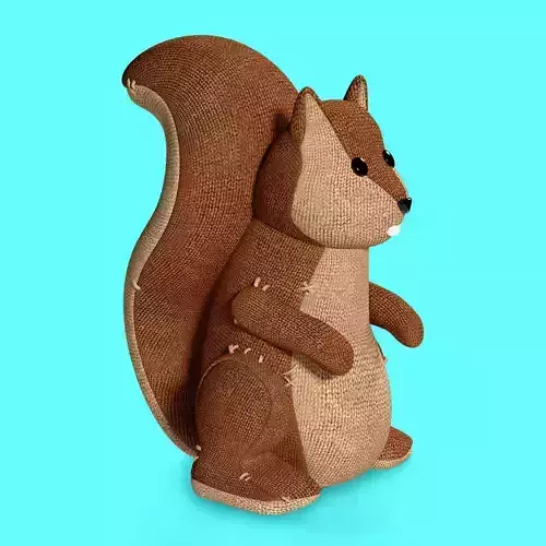 Plush Toy Squirrel Prop 3D model