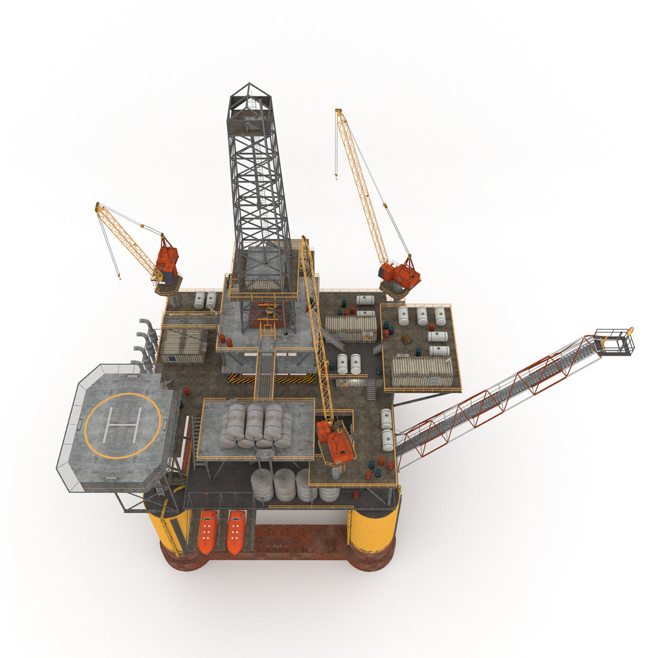 Oil Rig Platform - Pack Low-poly 3D model_18