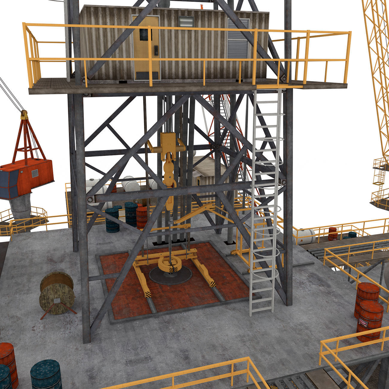 Oil Rig Platform - Pack Low-poly 3D model_13