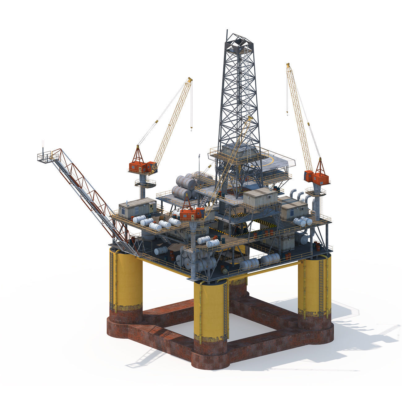 Oil Rig Platform - Pack Low-poly 3D model_5