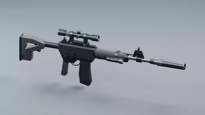 M4 Carbine - Modular Game and Animation Ready
