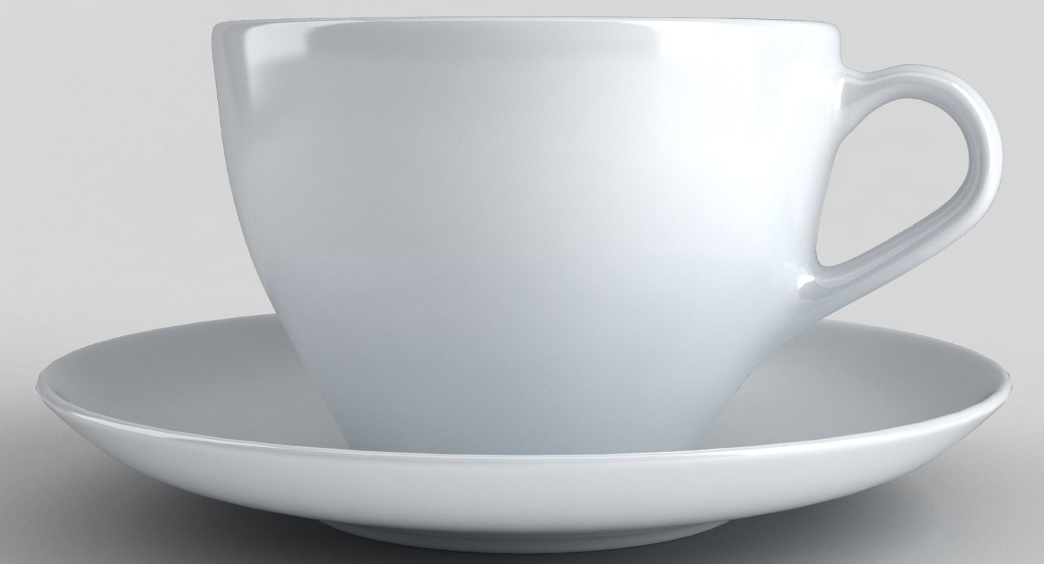 CoffeeCup coffee cup on saucer - coffee cup on saucer 3D model_4